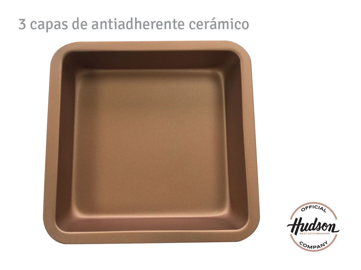 Asadera Cuadrada Hudson Antiadherente 22 Cm