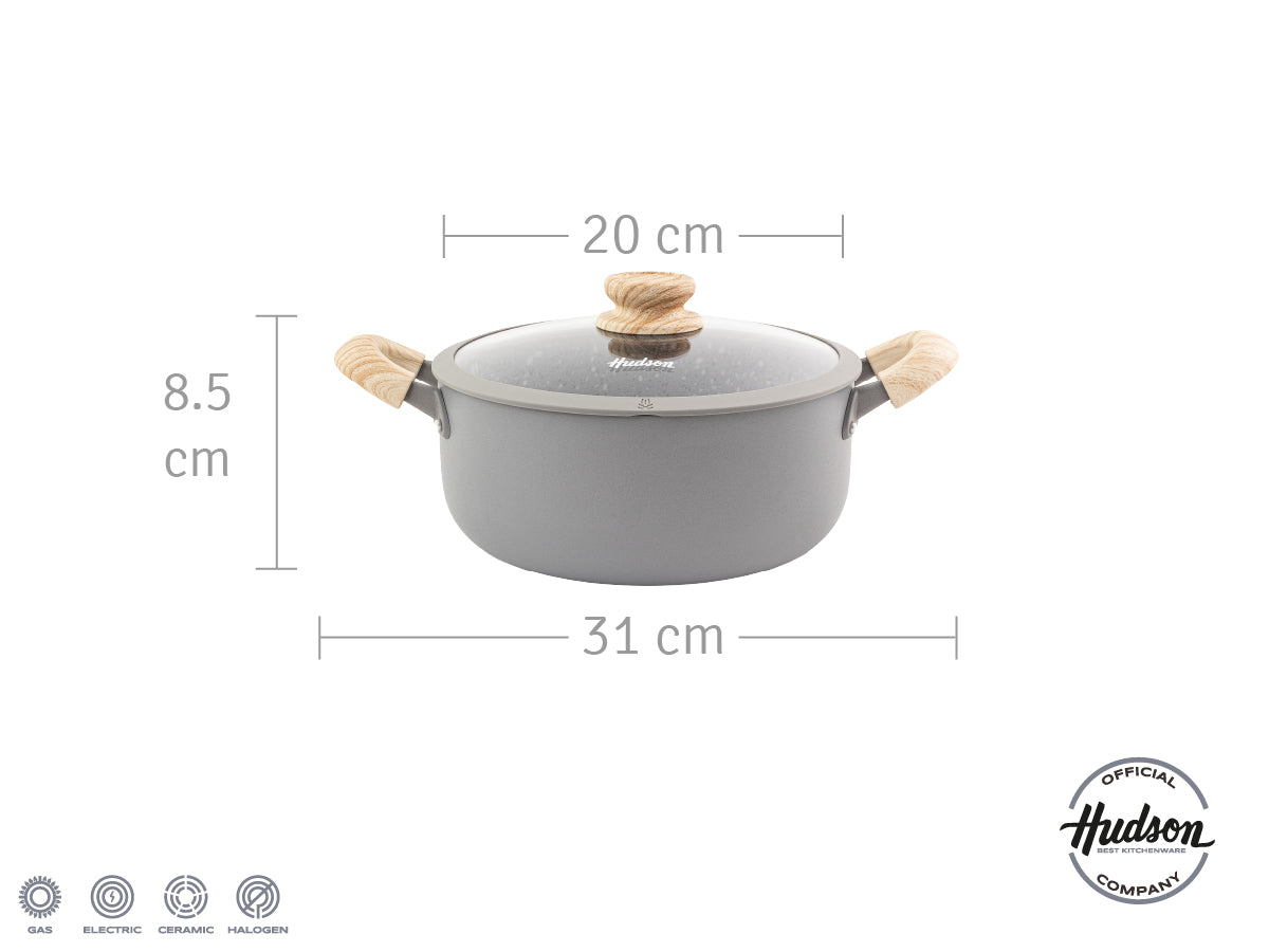 Olla Antiadherente 20 Cm Línea Nueva Granito