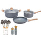 Set Granito Ollas + Sartén + Molinillos + Utensilios HUDSON