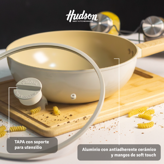 Wok Aluminio Con Antiadherente Cerámico 28 Cm Harmony