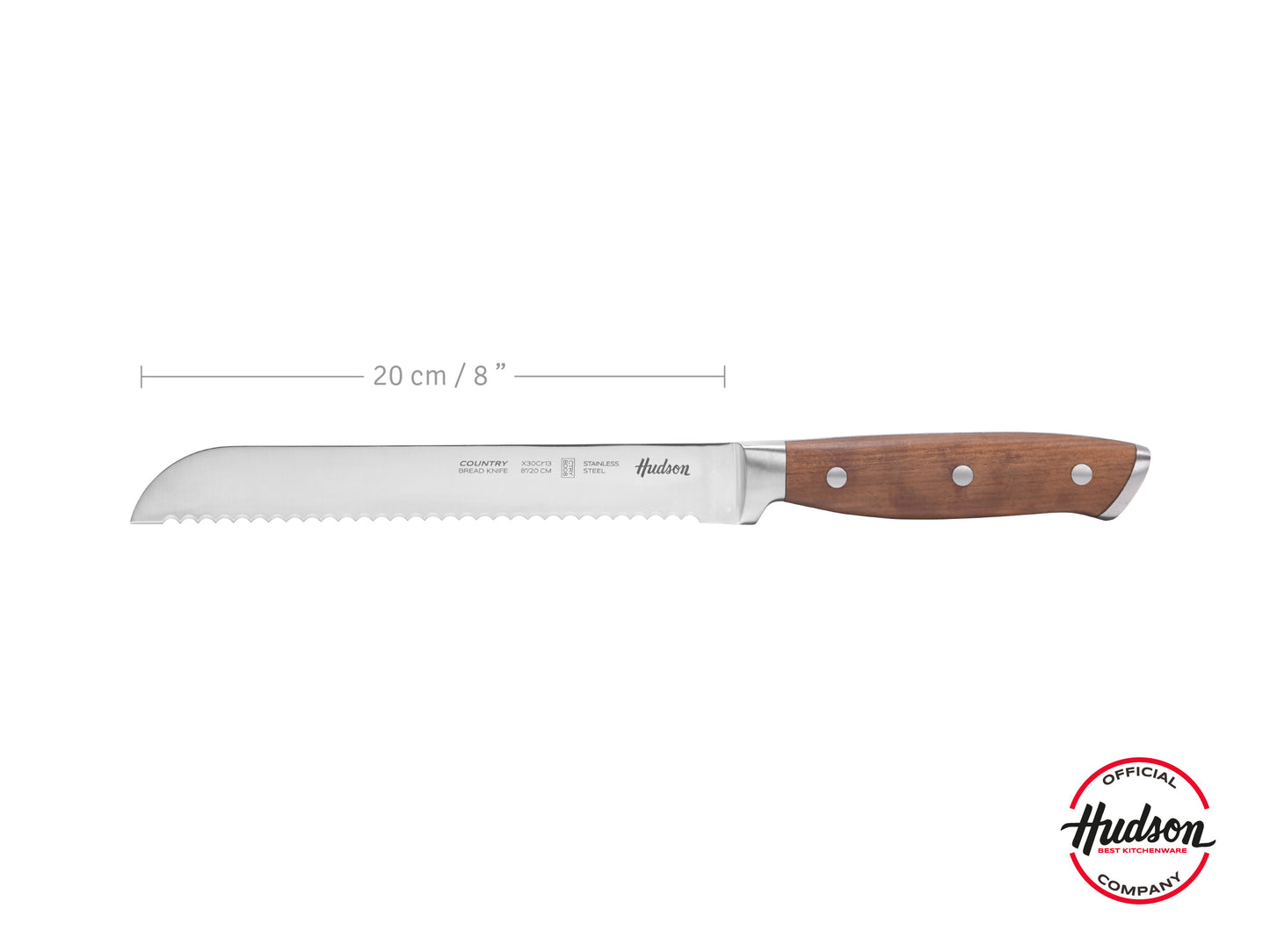 Cuchillo Para Pan Acero Inoxidable Mango Madera