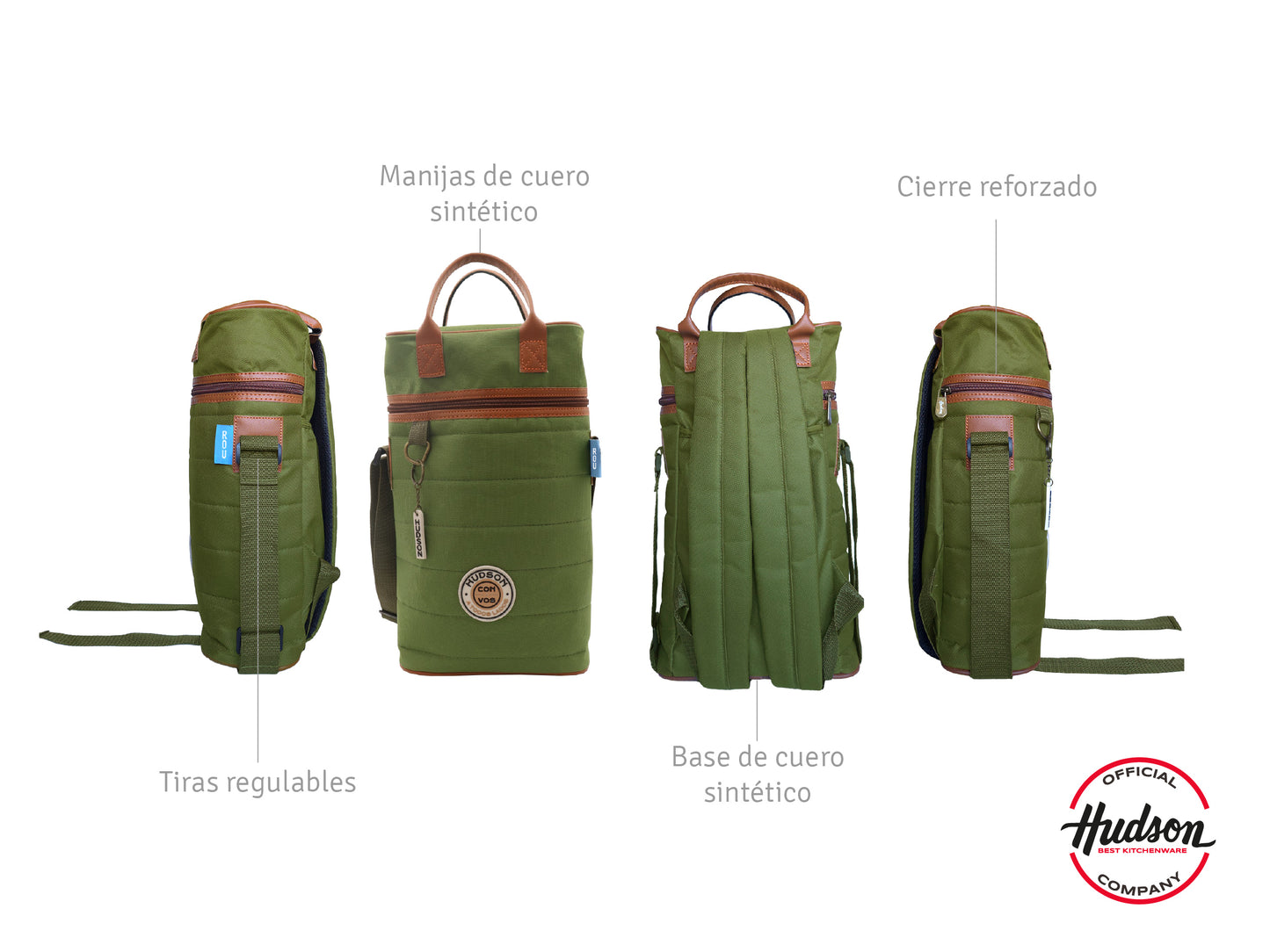 Mochila Matera Verde Reforzada En Poliéster