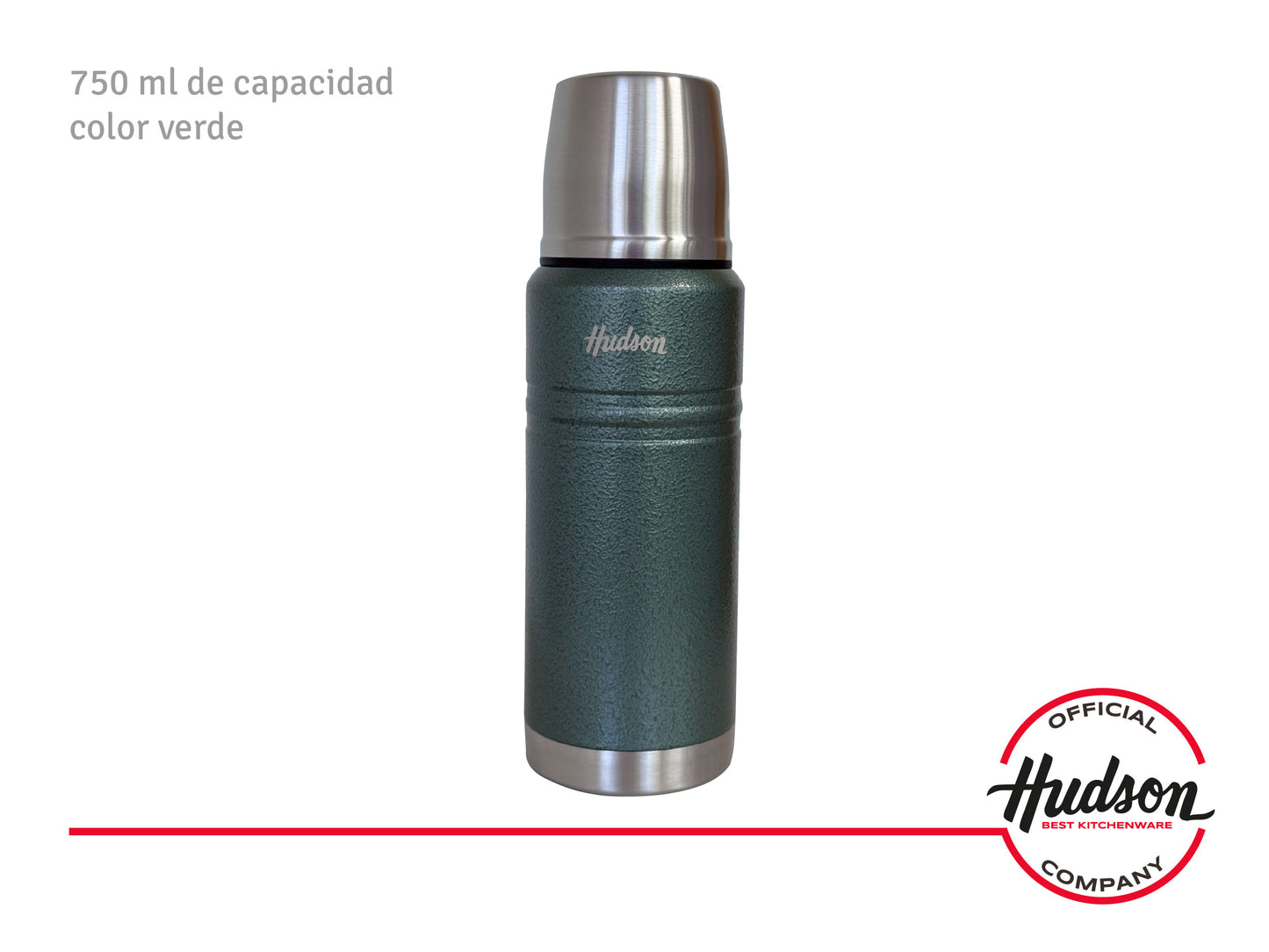 Termo Hudson 750 Ml VERDE De Acero Inoxidable