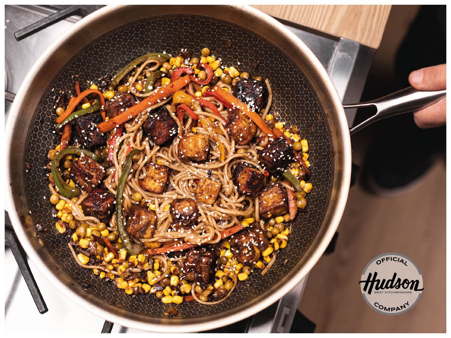 Sarten De Acero Inoxidable Con Antiadherente Linea Hudson