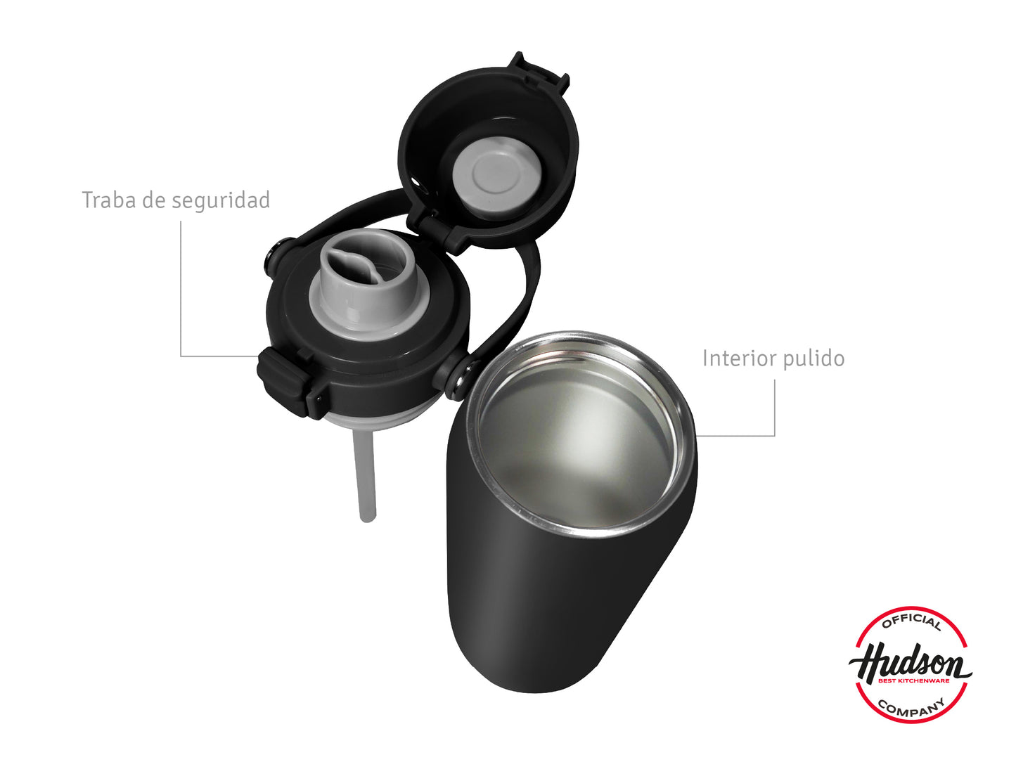 Botella Deportiva térmica De 500 Ml Negro