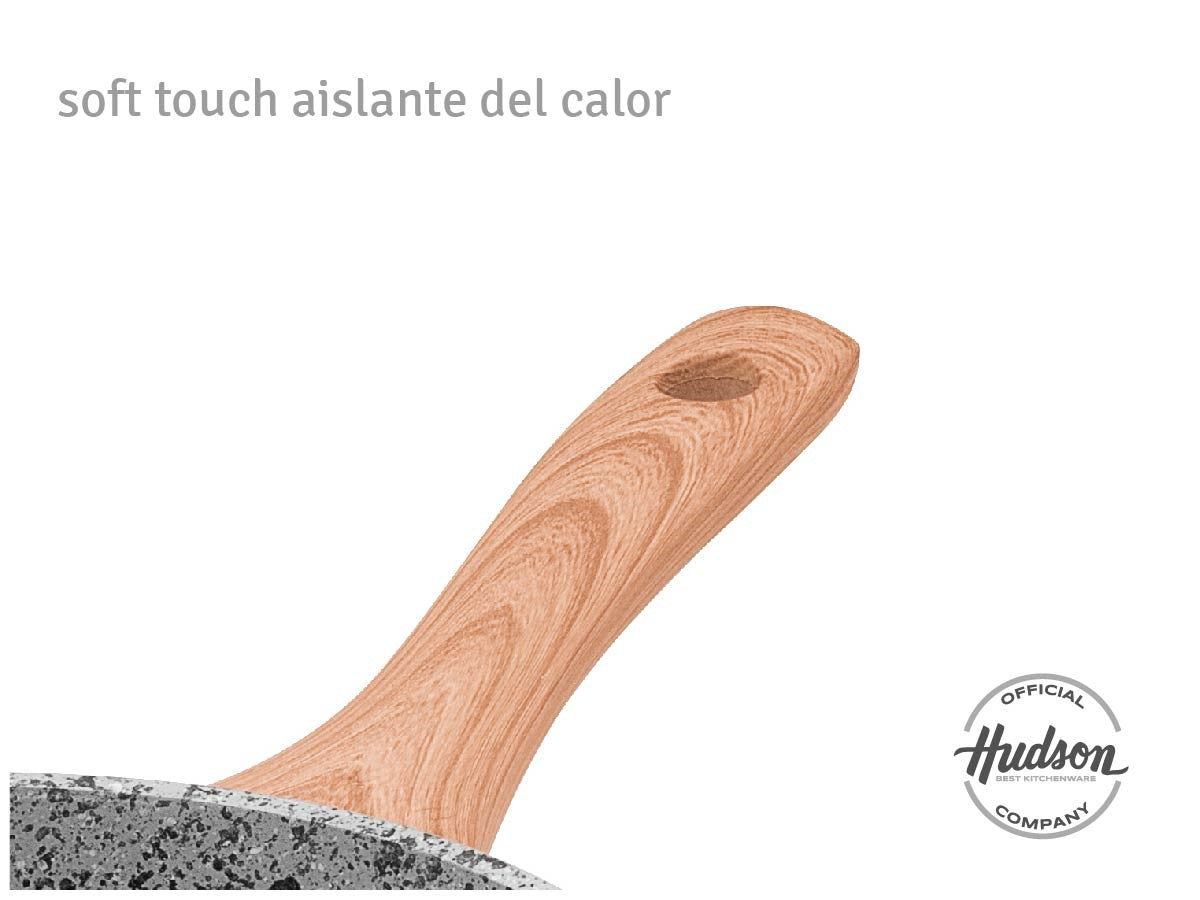 Wok Hudson Granito Stone Aluminio Forjado 28cm Antiadherente