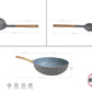 Set de Wok de Aluminio c/ Antiadherente + Espumadera y Cuchara de Madera y Nylon