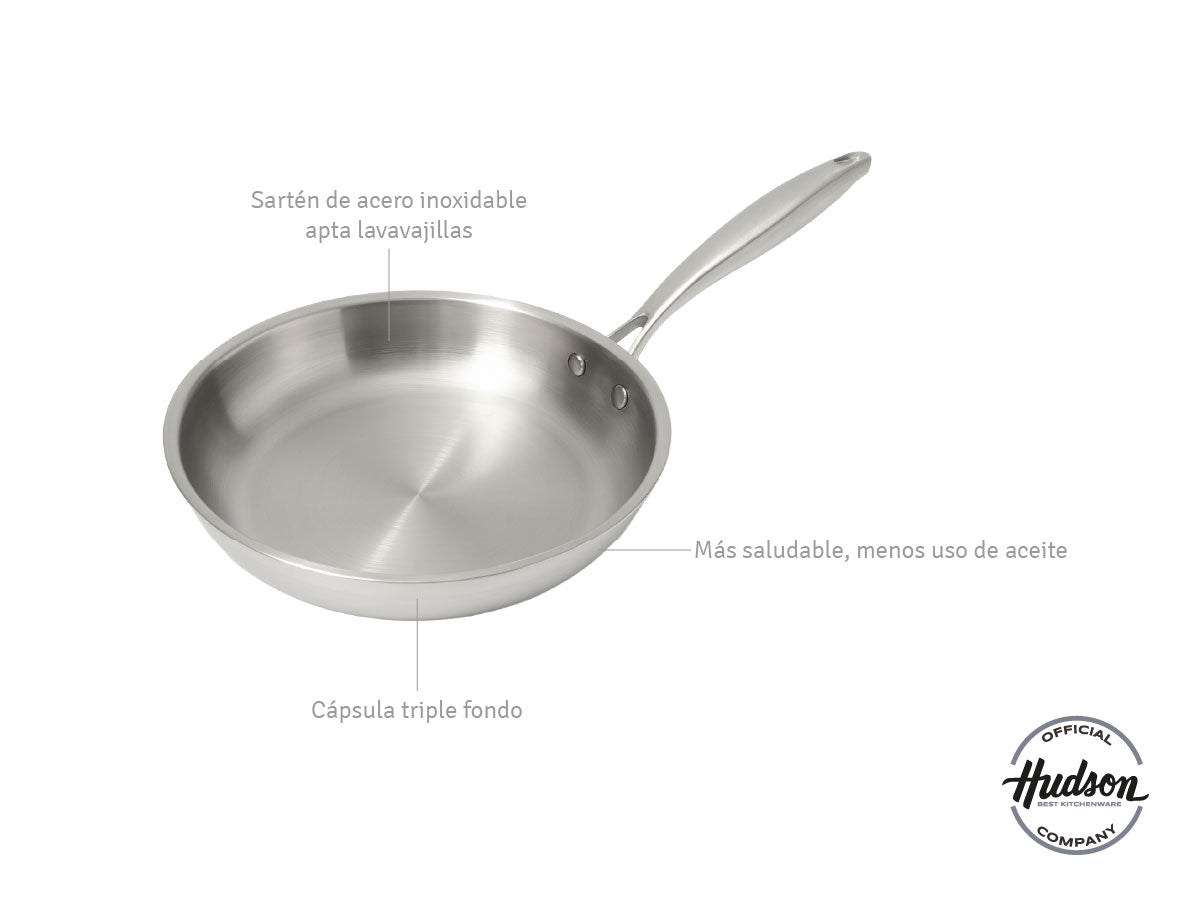 Sartén De Acero Inoxidable De 26 Cm